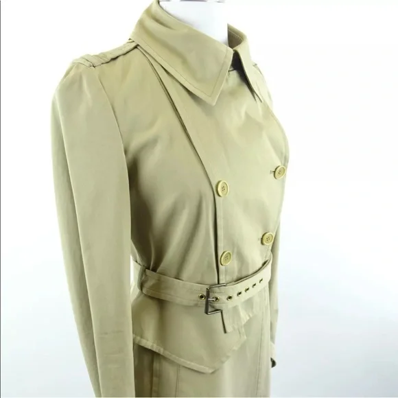 Givenchy Beige Belted Trench Coat Size 36 Kim Kardashian